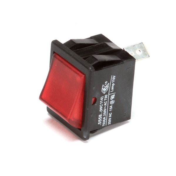 Curtis WC-114R Switch Red On/Off SPST 15/16" X 1-1/8"