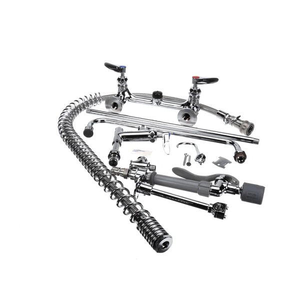 T&S Brass B-0133-14CRQJST EasyInstall Pre-Rinse Units 8" Wall Mount Base
