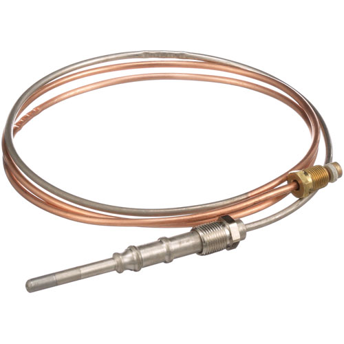 Johnson Controls K16RA48 Coaxial 48" Heavy Duty Thermocouple W/thick Capillary, 20-30 MV, 11/32"-32 Threads, Nickel Plated