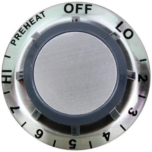 Wells 2R44373 3/16" D-Stem Control Knob, Off-Lo-2-3-4-5-6-7-Hi-Preheat
