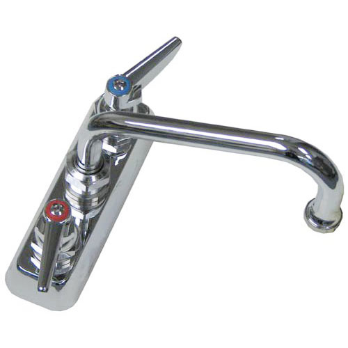 T&S Brass 1110M 4" CTR Deck Mount Faucet W/ 6" Swing Nozzle And Handle