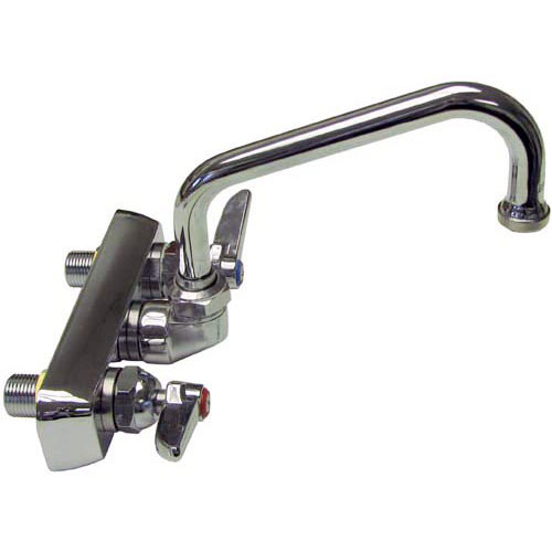 T&S Brass B1115M 4" CTRS Wall Mount Faucet W/ 6" Swing Nozzle and Handle