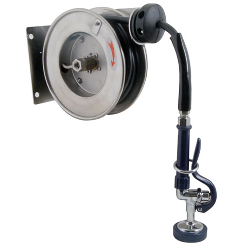 T&S Brass B7102-01 Exposed Hose Reel ,12 Ft,3/8"NPT
