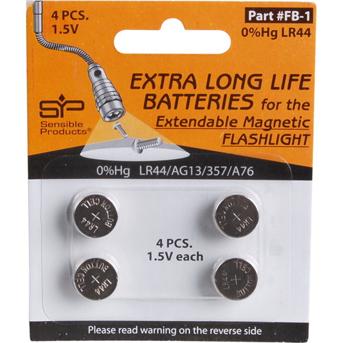 Allpoints 2531324 Battery 1.5 Volt, LR44Pack /4